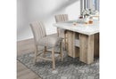 D04 NATURAL BAR TABLE + D8685 BEIGE/NAT BAR STOOL - 5th Ave Furniture
