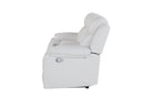 U6026 BLANCHE WHITE CONSOLE RECLINING LOVESEAT WITH LED AND SPEAKER - 5th Ave Furniture