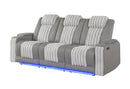 U8000 GREY PWR REC SOFA W/PHR, DDT, READING LIGHT & LED LIGHT - 5th Ave Furniture