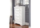 POMPEI WHITE QUEEN BED WITH LED DRESSER MIRROR AND NIGHTSTAND - 5th Ave Furniture