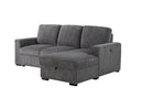 U2660 GREY L SOFA BED SECTIONAL WITH PULLOUT - 5th Ave Furniture