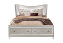 PARIS CHAMPAGNE KING BED WITH LED, DRESSER, MIRROR, NIGHTSTAND - 5th Ave Furniture