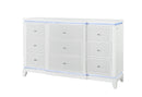 ALINA WHITE DRESSER WITH LED - 5th Ave Furniture