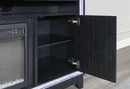 LILY DARK GREY ENT UNIT 72 INCH W/ LED, SPEAKERS, CRYSTAL INSERTS - 5th Ave Furniture
