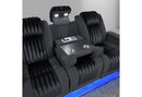 U8000 BLACK PWR REC SOFA/PWR CON REC LOVESEAT/PWR RECLINER W/PHR - 5th Ave Furniture