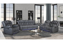U7068 GREY 10 PWR REC SOFA/PWR CONSOLE REC LOVESEAT/PWR RECLINER W/LED - 5th Ave Furniture