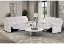 U6026 BLANCHE WHITE REC SOFA/CONSOLE REC LOVESEAT WITH LED & SPEAKER - 5th Ave Furniture