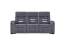 U1895 GREY P2 RECLINING SOFA WITH IS AND LED - 5th Ave Furniture