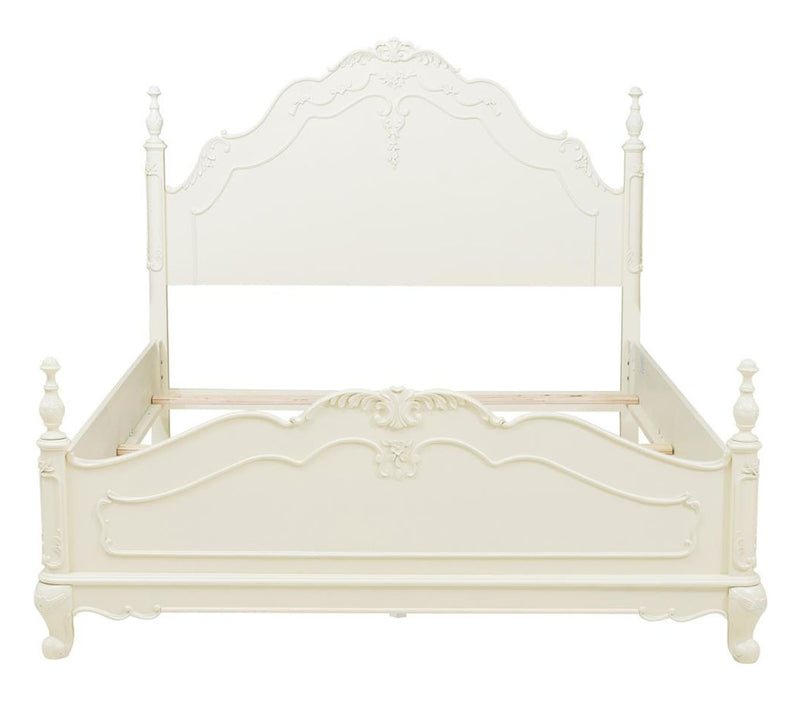 Homelegance Cinderella Queen Poster Bed in Ecru White 1386-1* image