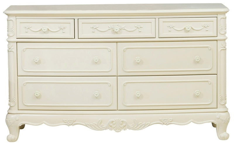 Homelegance Cinderella 7 Drawer Dresser in Ecru White 1386-5 image