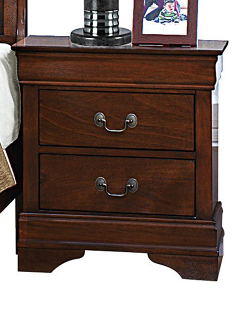 Homelegance Mayville 2 Drawer Nightstand in Brown Cherry 2147-4 image