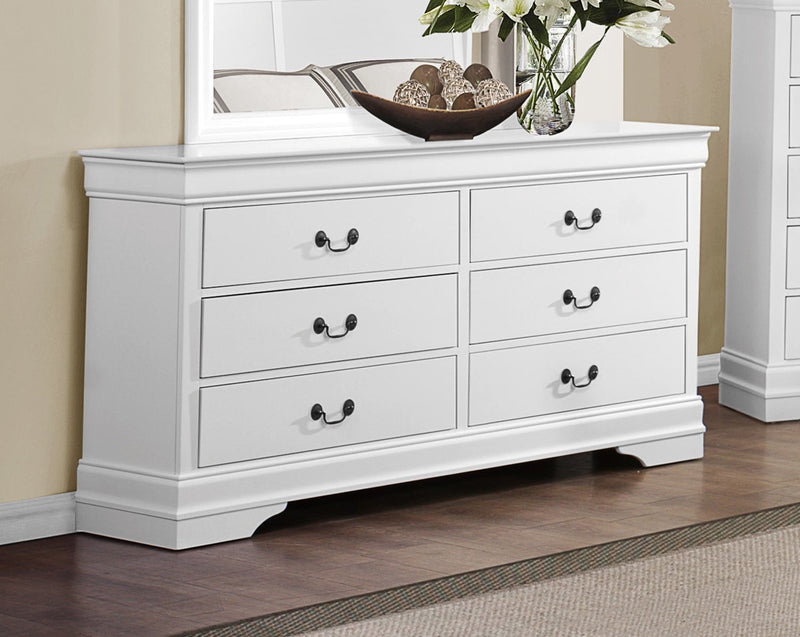 Homelegance Mayville 6 Drawer Dresser in White 2147W-5 image