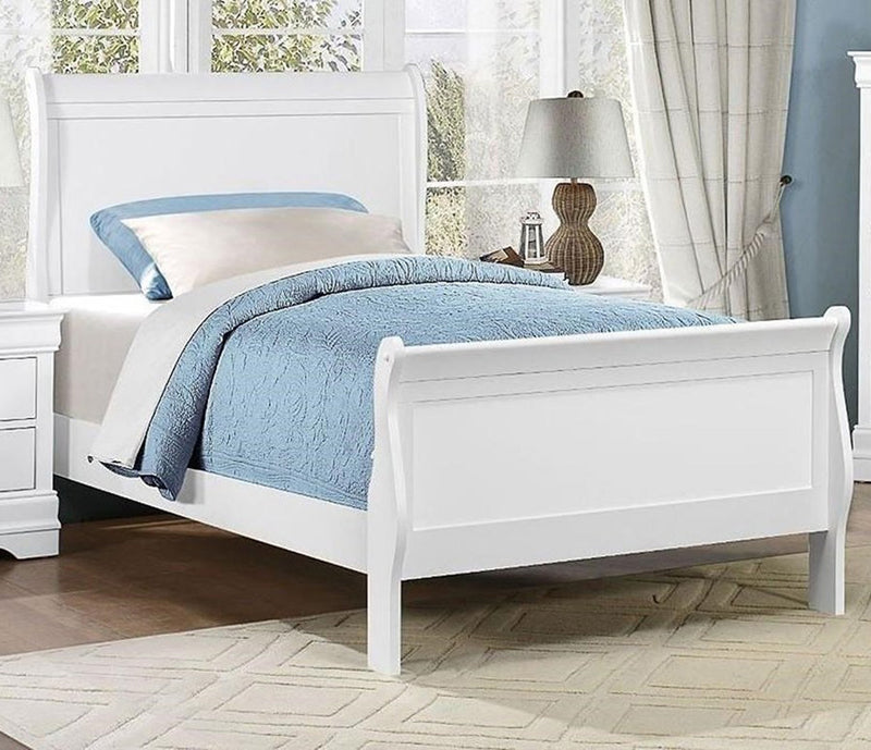 Homelegance Mayville Full Sleigh Bed in White 2147FW-1 image