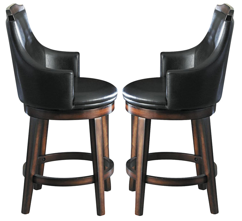 Homelegance Bayshore Counter Height Chair in Medium Walnut (Set of 2) 5447-24S image