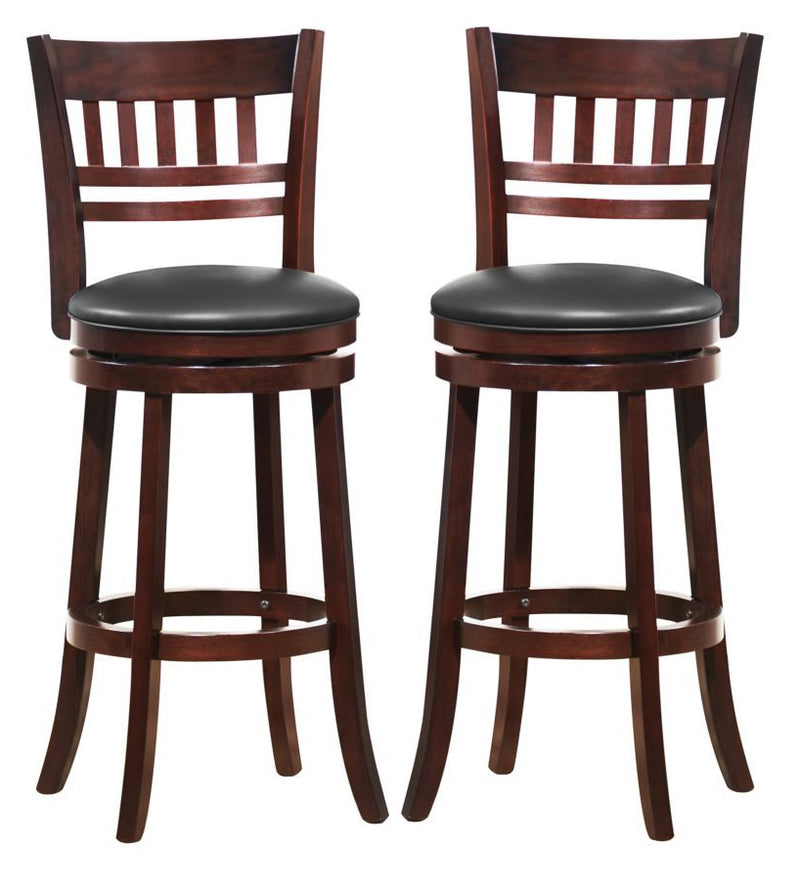 Homelegance Edmond Swivel Counter Height Chair in Dark Cherry (set of 2) 1140E-29S image