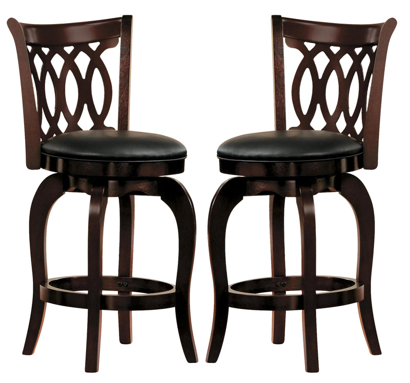Homelegance Shapel Swivel Counter Height Chair in Cherry (set of 2) 1133-29S image