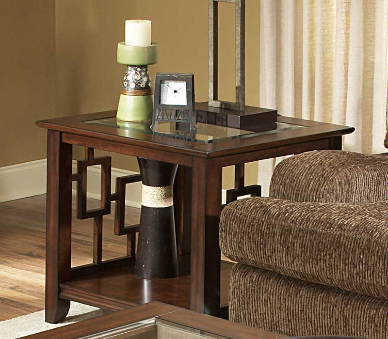 Homelegance Matrix End Table in Warm Brown Cherry 3238-04 image