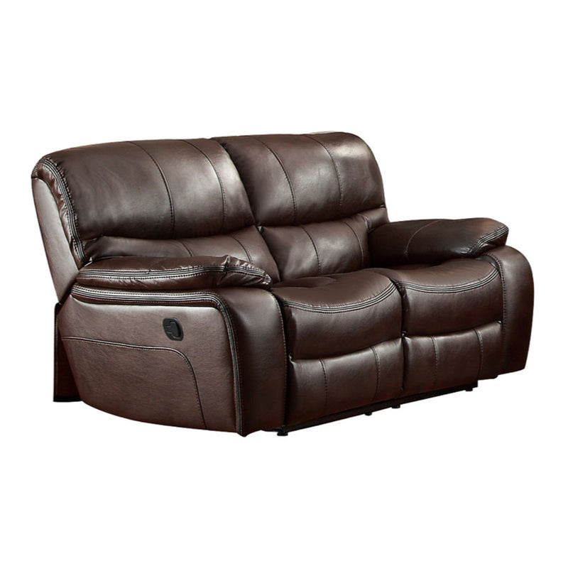 Homelegance Furniture Pecos Double Reclining Loveseat in Dark Brown 8480BRW-2 image