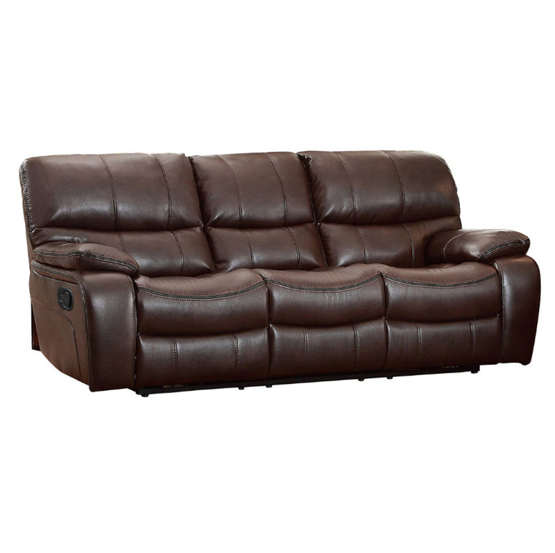 Homelegance Furniture Pecos Double Reclining Sofa in Dark Brown 8480BRW-3 image