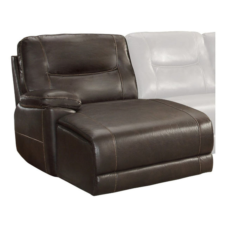 Homelegance Furniture Columbus Left Side Chaise in Dark Brown 8490-LC image