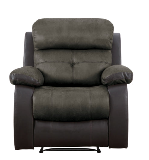 Homelegance Furniture Acadia Reclining Chair in Brown 9801BR-1 image