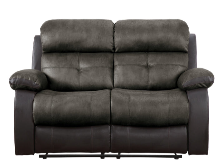 Homelegance Furniture Acadia Double Reclining Loveseat in Brown 9801BR-2 image