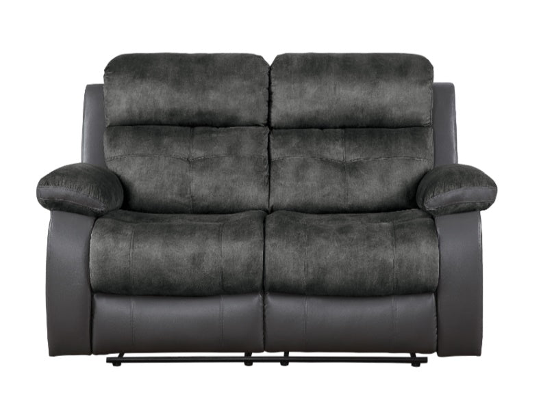 Homelegance Furniture Acadia Double Reclining Loveseat in Gray 9801GY-2 image