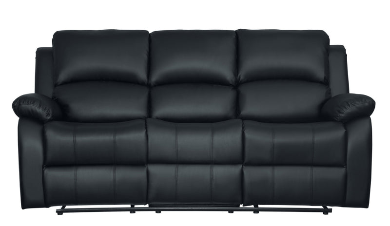 Homelegance Furniture Clarkdale Double Reclining Sofa in Black 9928BLK-3 image