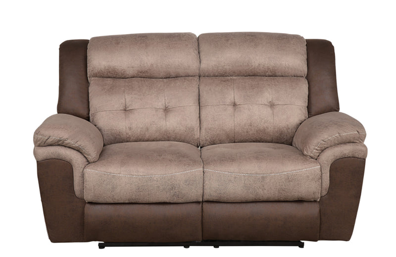Homelegance Furniture Chai Double Reclining Loveseat in 2-tones Brown 9980-2 image