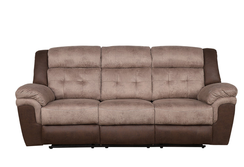 Homelegance Furniture Chai Double Reclining Sofa in 2-tones Brown 9980-3 image