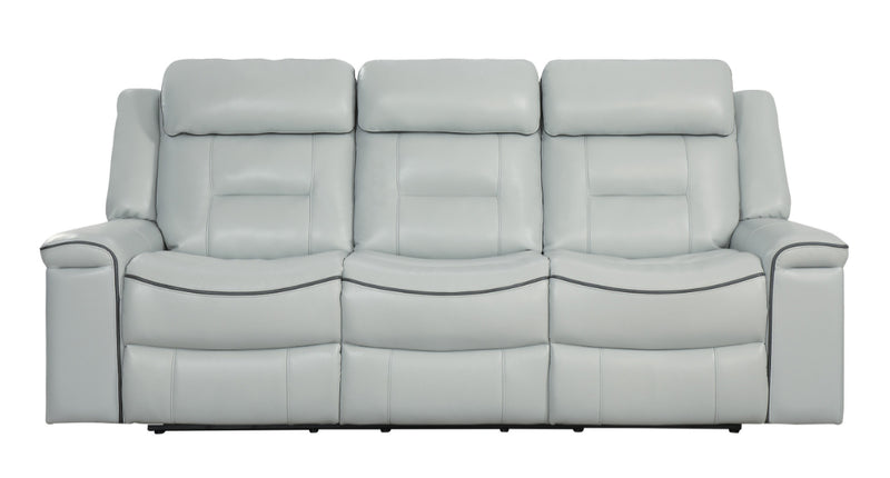 Homelegance Furniture Darwan Double Lay Flat Reclining Sofa in Light Gray 9999GY-3 image