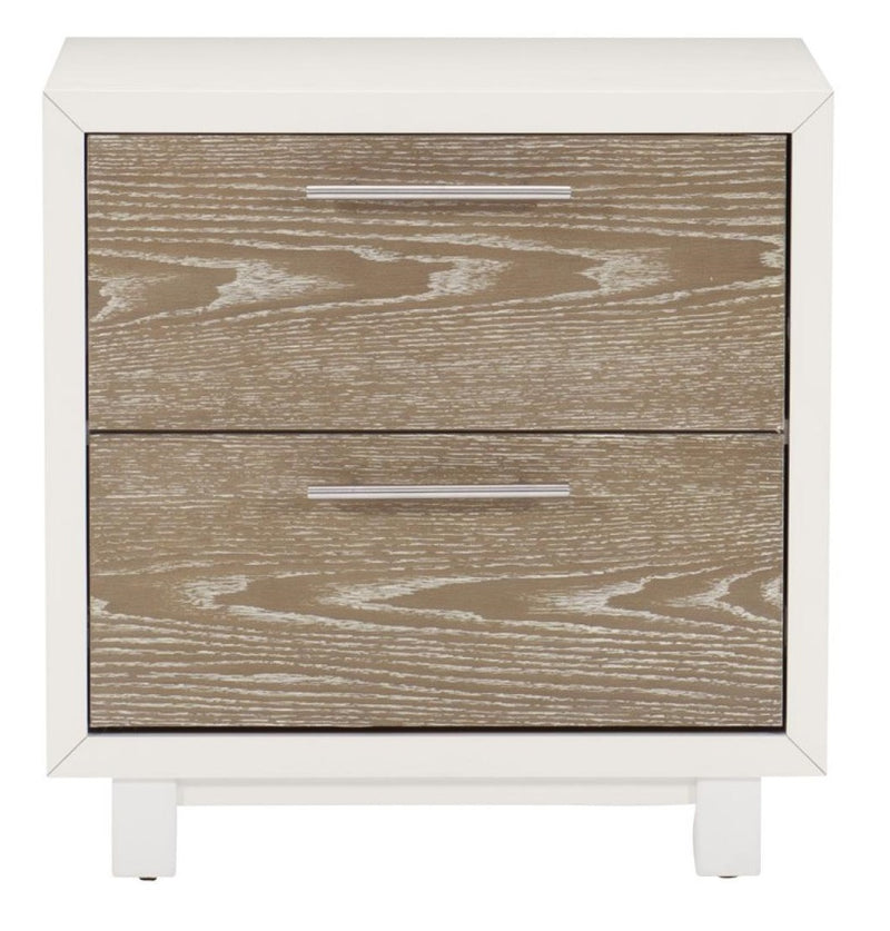 Homelegance Renly 2 Drawer Nightstand in Natural & White 2056-4 image