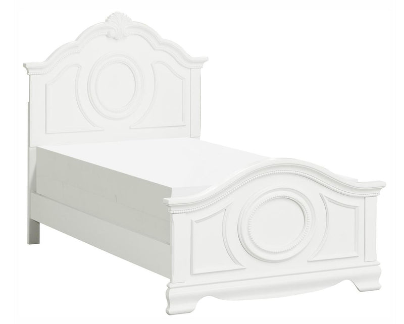 Homelegance Lucida Twin Panel Bed in White 2039TW-1* image