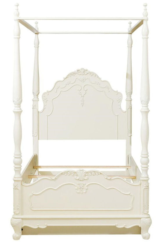 Homelegance Cinderella Twin Canopy Poster Bed in Ecru White 1386TPP-1* image