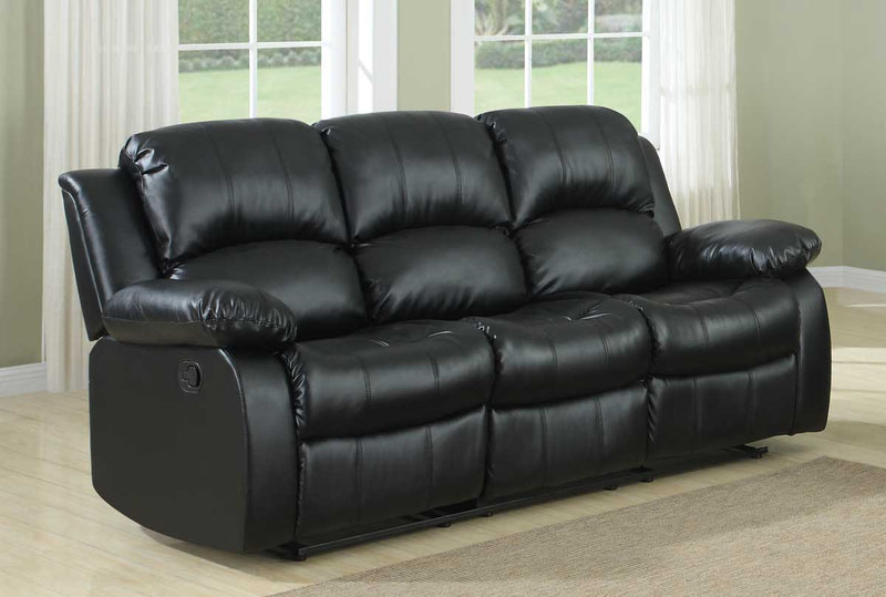 Homelegance Cranley Double Reclining Sofa in Black 9700BLK-3 image