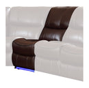 Homelegance Furniture Pecos Power Armless Reclining Chair w/ LED in Dark Brown 8480BRW-ARPD image