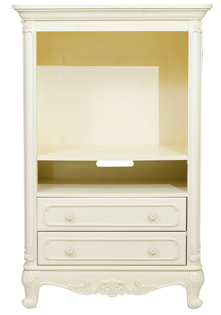 Homelegance Cinderella TV Armoire in Ecru White 1386-7 image
