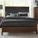 Homelegance Cotterill King Upholstered Sleigh Bed in Cherry 1730K-1EK image