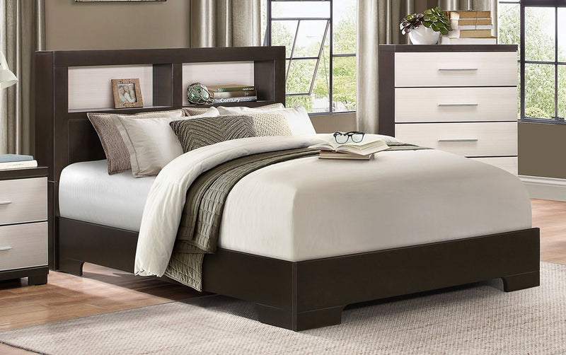 Homelegance Furniture Pell King Bookcase Bed in Espresso 1967KW-1EK image