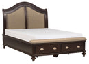 Homelegance Marston King Sleigh Storage Bed in Dark Cherry 2615KDC-1EK image