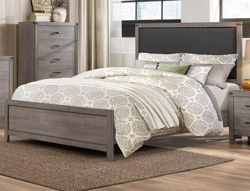 Homelegance Woodrow Full Panel Bed in Gray 2042F-1* image