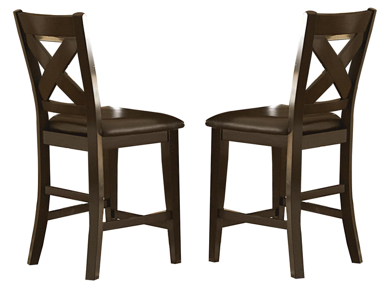 Homelegance Crown Point Counter Height Chair in Merlot (set of 2) 1372-24 image