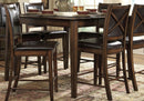 Homelegance Verona Counter Height Table in Distressed Amber 727-36 image