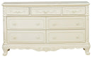Homelegance Cinderella 7 Drawer Dresser in Ecru White 1386-5 image