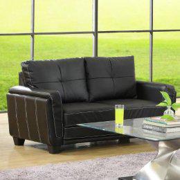 Homelegance Dwyer Love Seat in Black 9701BLK-2 image
