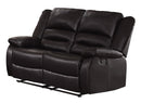 Homelegance Furniture Jarita Double Reclining Loveseat in Brown 8329BRW-2 image