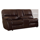 Homelegance Furniture Pecos Left Side Reclining Loveseat w/ Center Console in Dark Brown 8480BRW-2LCN image