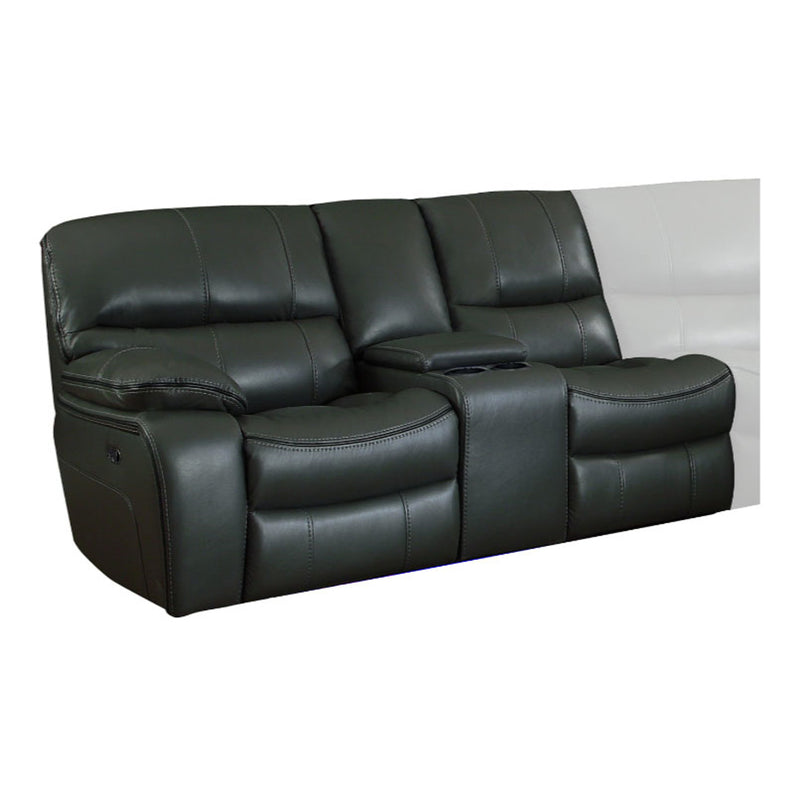 Homelegance Furniture Pecos Left Side Reclining Loveseat w/ Center Console in Gray 8480GRY-2LCN image