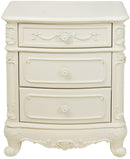 Homelegance Cinderella 3 Drawer Nightstand in Ecru White 1386-4 image
