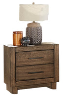 Homelegance Korlan Nightstand in Brown Oak 1743-4 image